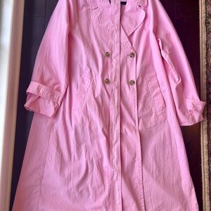 J. Crew Pink Double-Breasted Trench Coat